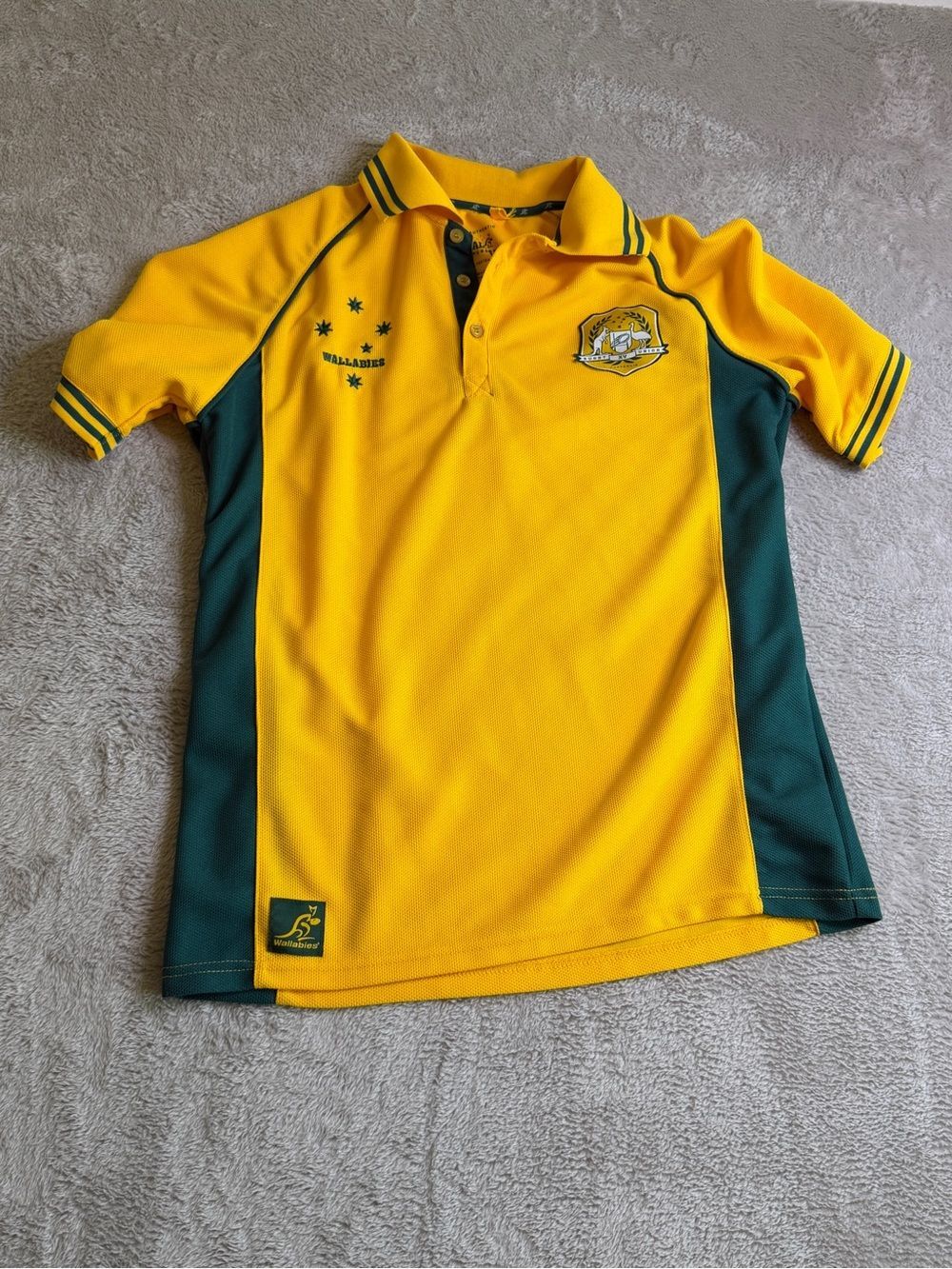 Australia Wallabies Rugby Polo Shirt L